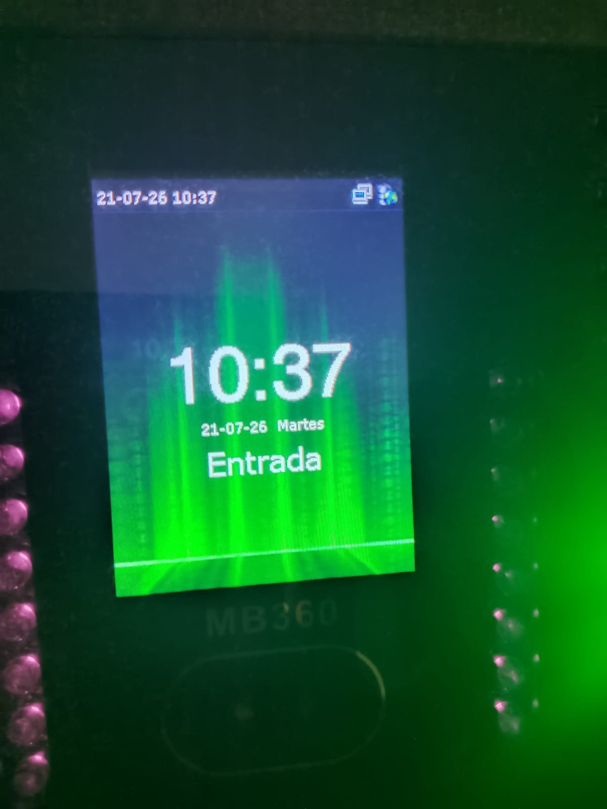 Reloj entrada