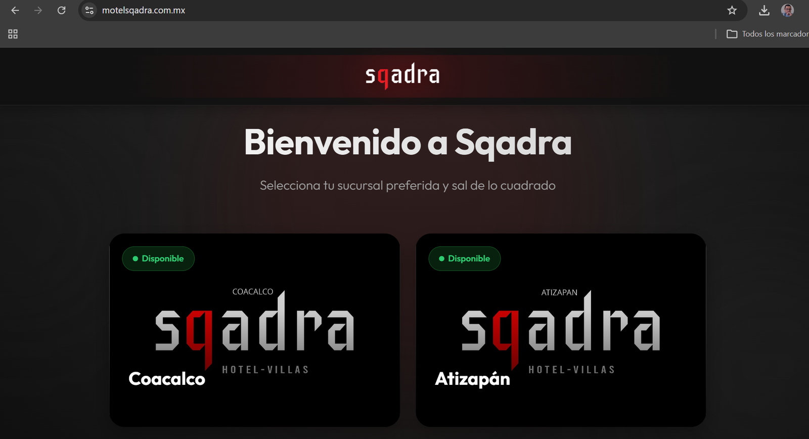 Selector de sucursal